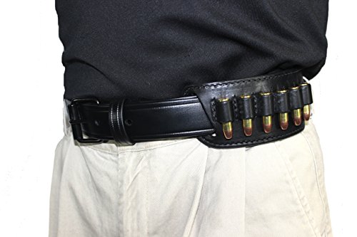 Daltech Force® Cartridge Loop Holder Belt Slide Holster - Made In Usa (Black.38/.357 Caliber) #TOP2