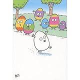 Recycled Paper Greetings Undecorated Egg Streaking Through Park Funny/Humorous Easter Card