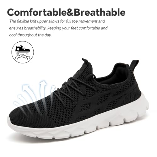 Image of Running Shoes for Men Gym Tennis Athletic Walking Shoes Non Slip Lightweight Breathable Sports Mesh Fashion Work Sneakers Casual Workout Trianer