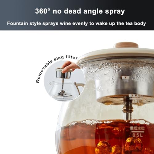 Machine à thé en verre borosilicate haut et bouilloire 600W - 6