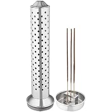 Stylish Stainless Steel Safety Agarbatti Stand with Dhoop Holder on Top