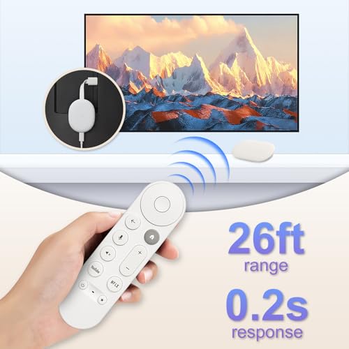 Zdalny pilot głosowy zastępujący pilota Google TV Streamer Remote (4K), uniwersalny dla pilota Chromecast z Google TV Remote (4K/HD)