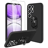 [Le Package Comprend] 1 x Noir Coque , 1 x Protecteur D'écran en Verre Trempé , 1 x 360° Support Rotatif. - [Réponse rapide] - Si vous avez des questions (accessoires manquants ou produits endommagés), veuillez nous contacter dès que possible, nous le résoudrons pour vous dans les 24 heures