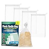 Aquatic Experts Fine Mesh Filter Media Drawstring Bags - 100% Nylon Pouches are Ideal Bulk Aquarium Filtration - Custom Chemical Media Filter Bag Designed Extra Fine 5