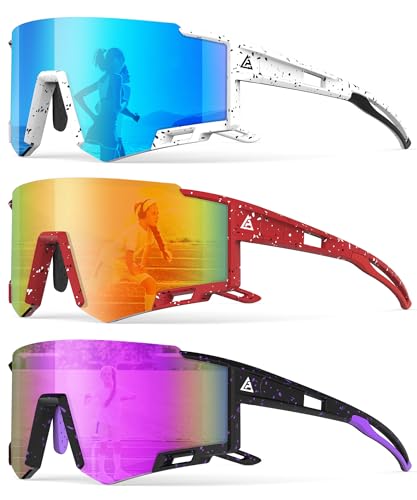 Image of Kids Sunglasses Youth Baseball Sunglasses for Boys Girls Age 6-14 Sports UV400 Protection SunGlasses 3 Pack