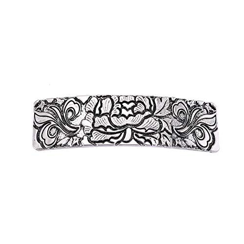 Amaxer Vintage Hair Clips Retro French Flower Metal Hair Pins Clasp For Women Girls Elegant Jewelry (Silver) #TOP14