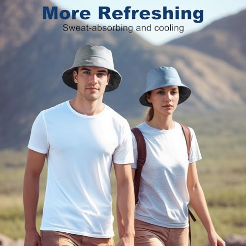 Sukeen Chapéu bucket para homens e mulheres chapéu de sol de praia de verão reversível embalável UPF