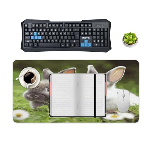 Two Little Cute Rabbits Desk Pad con Base de Goma miniatura 4
