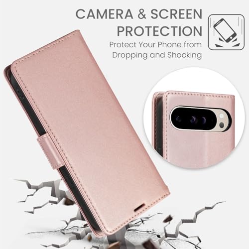Coque Google Pixel 7 Pro noir en cuir premium étui portefeuille chic - 5