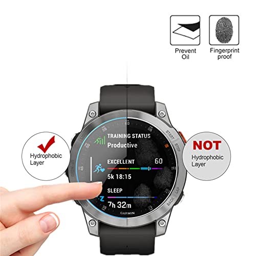 Mihence (3Pcs) Mihence Compatible With Garmin Epix (Gen 2) Screen Protector, 9H Anti-Scratch Premium Real Tempered Glass Screen Protector Compatible With Epix (Gen 2) Smartwatch #TOP5