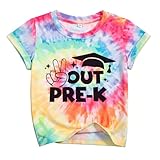 MAXIMGR Kindergarten Graduation Shirt for Kids Girls Boys Peace Out Kindergarten T-Shirt 2026 Last Day of School Tops