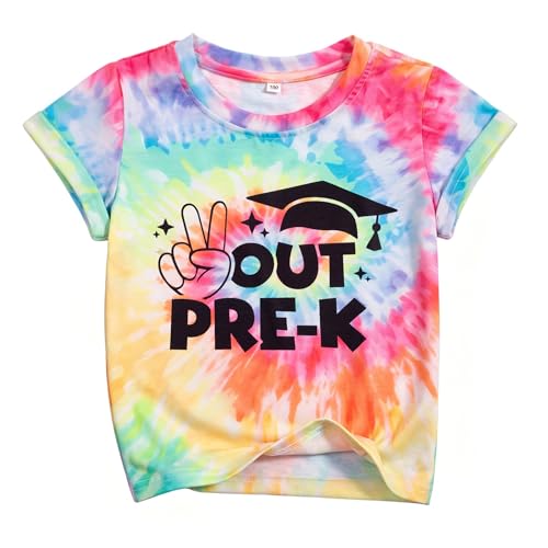 MAXIMGR Kindergarten Graduation Shirt for Kids Girls Boys Peace Out Kindergarten T-Shirt 2026 Last Day of School Tops