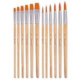 Leich zu reinigen: Nachdem Sie den Acryl Pinsel verwendet haben, können Sie ihn mit Lösungsmittel oder warmem Wasser reinigen und den Nylonborstenpinsel mit den Fingern umformen. Auch nach mehrmaligem Waschen und Gebrauch behalten sie ihre Form.