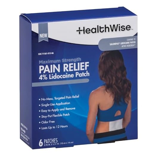HealthWise Maximum Strength Pain Relief 4% Lidocaine Pain Relief Patch