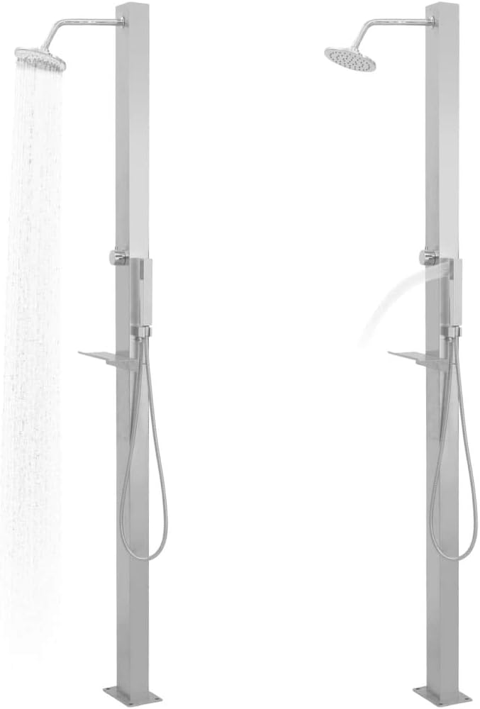 Benkeg Outdoor Shower Pool Shower Garden Shower Stainless Steel Straight : Patio, Lawn & Garden