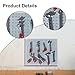 DYNWAVE 8 Pieces 1/64 Garage Tools Set with Pegboard for Architecture Model Mini 1/64 Scale Garage Accessories Auto Shop Repair Tools, Red