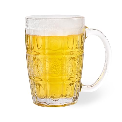 Image of Sipologie Classic Stein Beer Mug 330ml, Set of 2- Timeless Stein Design for Traditional Beer Lovers - Perfect for Gifting, Transparent