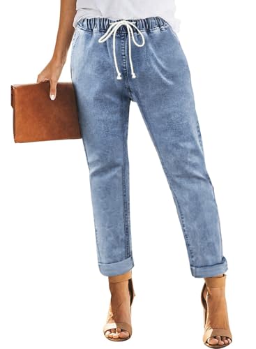 Sidefeel Women's High Waist Jeans Classic Tapered Joggers Jeans