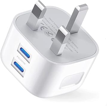 KP TECHNOLOGY Multi Port USB C Fast Charger Plug For Nokia 110 4G 2nd Edition/Nokia 105 4G 2nd Edition, 20W Type C PD Plug Power Delivery Wall Adapter Charger WHITE