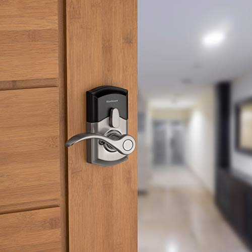 Kwikset Smartcode 955 Keypad Electronic Lever Door Lock Deadbolt Alternative With Pembroke Door Handle Lever Featuring Smartkey Security In Satin Nickel #TOP5