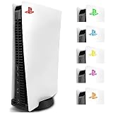 RGB Logo LED for PS5 Console Playstation 5 Accessories, Illuminated LED Logo with Music Sync and 8 Colors 400+ Lighting Effects, DIY Decoration for PS5 Disc and Digital Edition