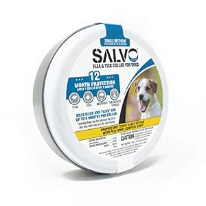 SALVO Flea and Tick Collar for Dogs Pack of 2 for 12 Months of Protection Waterproof Durable Dog Collar Flea and Tick Prevention for Dogs