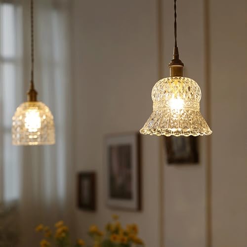 Lámpara colgante de cristal para balcón acogedor E27 4