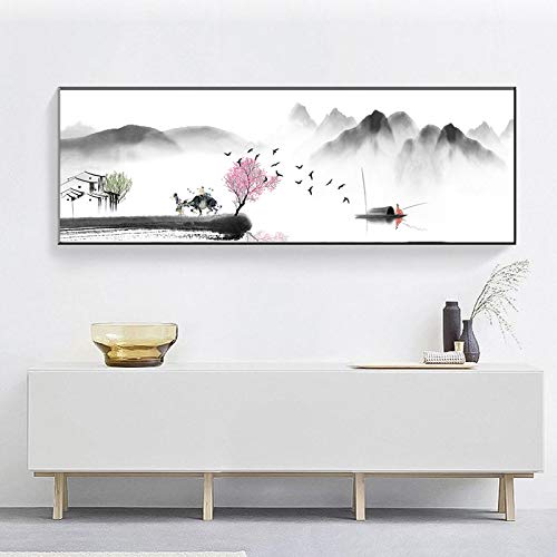 Photo d'art mural grand format pour habiller un salon vide 50x150cm