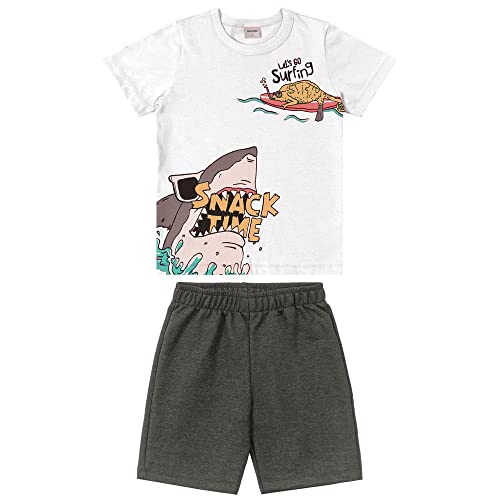 Conjunto Infantil Masculino Tubarão Rovitex Branco 10