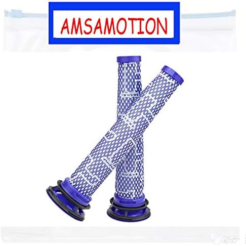 AMSAMOTION Filters Replacement for Dyson DC58 DC59 DC61 DC62 V6 V7 V8 Animal Cordless Vacuum Cleaners Replaces Part #965661-01 Pre Motor Filter - 2 Pack
