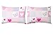 Produktbild Bloomsbury Mill - Patchwork mit Herzen & Schmetterlingen - Rosa - Zwei Kissenbezüge (zusätzlich) - 50cm x 75cm