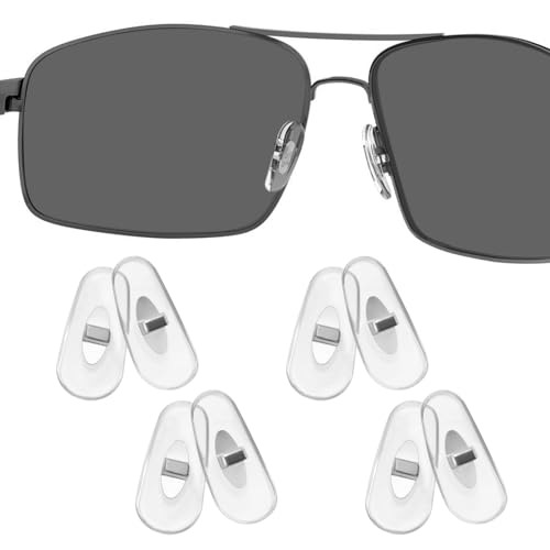 4 Pairs Replacement Nosepieces Nose Pads for Ray-Ban RB3604 RB4264 RB3534 RB3549 RB3584 RB3614 RB3523 RB3526 RB3538 RB3558 RB3660 RB3530 RB4071 RB6336 RB7140 RB8415 Sunglass - Silver