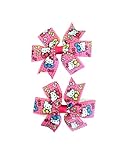 Pink Kitty Hair Bow Set by Inspired Bows