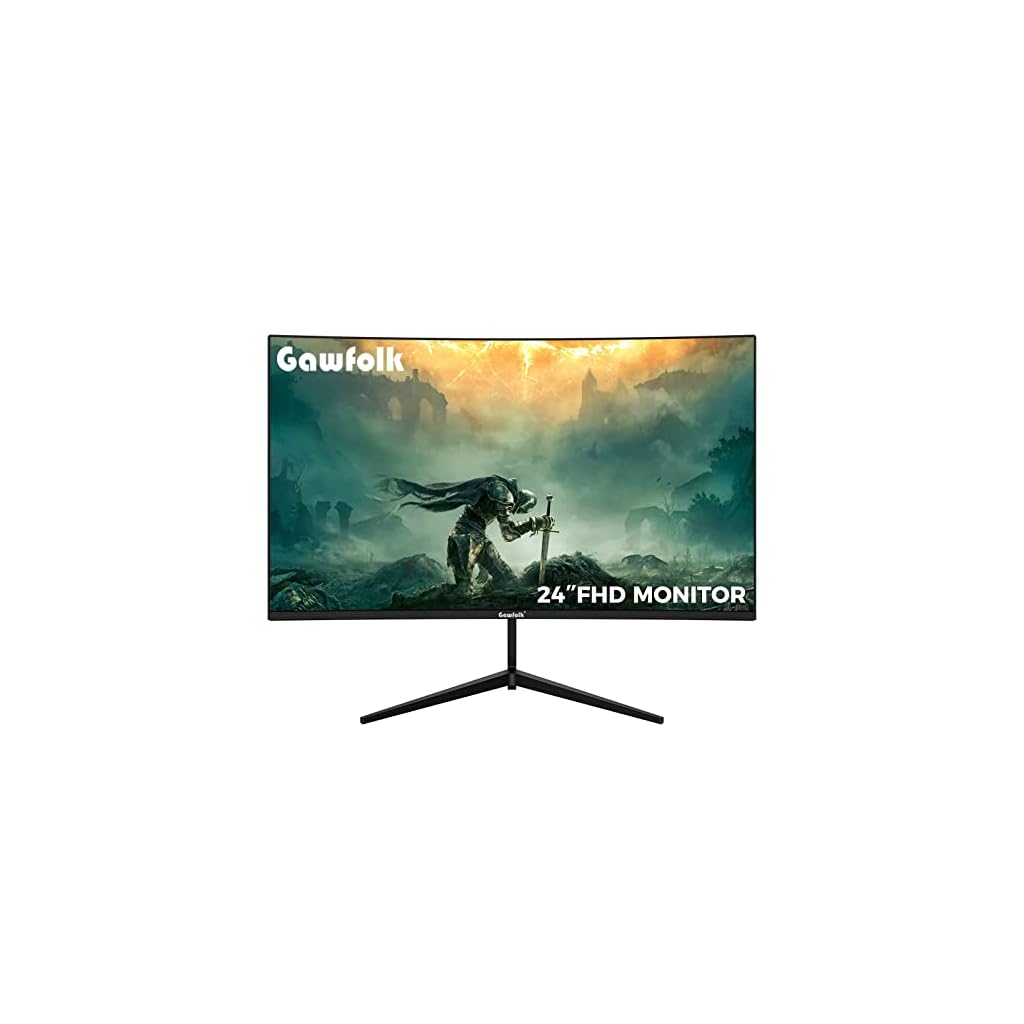 Gawfolk-24-Curved-Monitor-75Hz-Full-HD-1080P-Computer-Display-with-HDMI-VGA-PC-Monitor-Ultra-Thin-Zero-Frame-Machine-Black