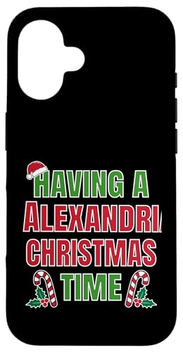 Tener un Nombre de reunión Familiar en Alexandria Christmas Time Carcasa para iPhone 16