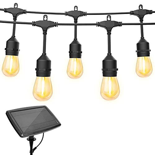 Simcasa S14 Guirlande Lumineuse Solaire à LED Pour Extérieur, 7,6m étanche IP65 Guirlande Lumineuse de jardin avec 7+1 Ampoules E26, Décorative de qualité Commerciale Pour Jardin Terrasse Fête Mariage Cover