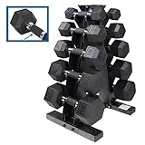 CAP Barbell 150/280/590 LB PVC-Coated Hex Dumbbell Pairs Set or Dumbbell Set with Rack Stand