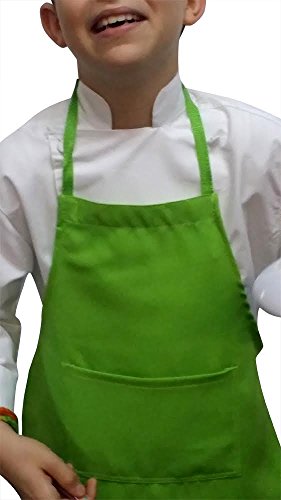Green Apron Kids Children Fits 7-12 Yrs 19x28