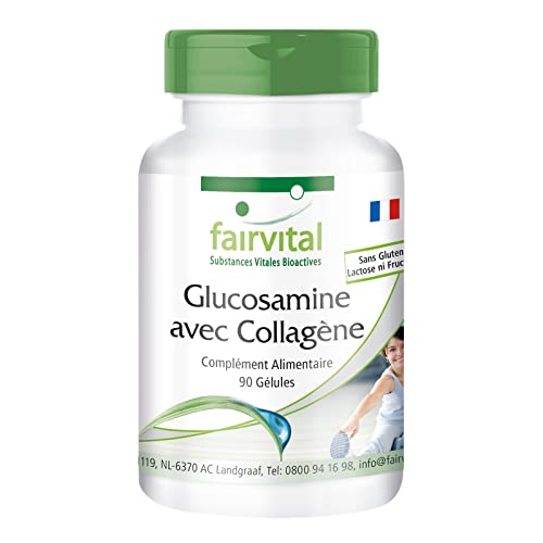 Fairvital | Glucosamine + Collagène - Fortement dosé - 90 Capsules