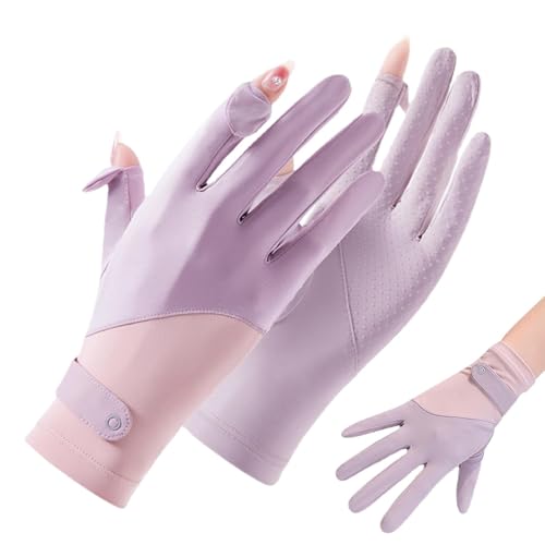 Gants de cyclisme en soie glacée 21cm pour la protection solaire