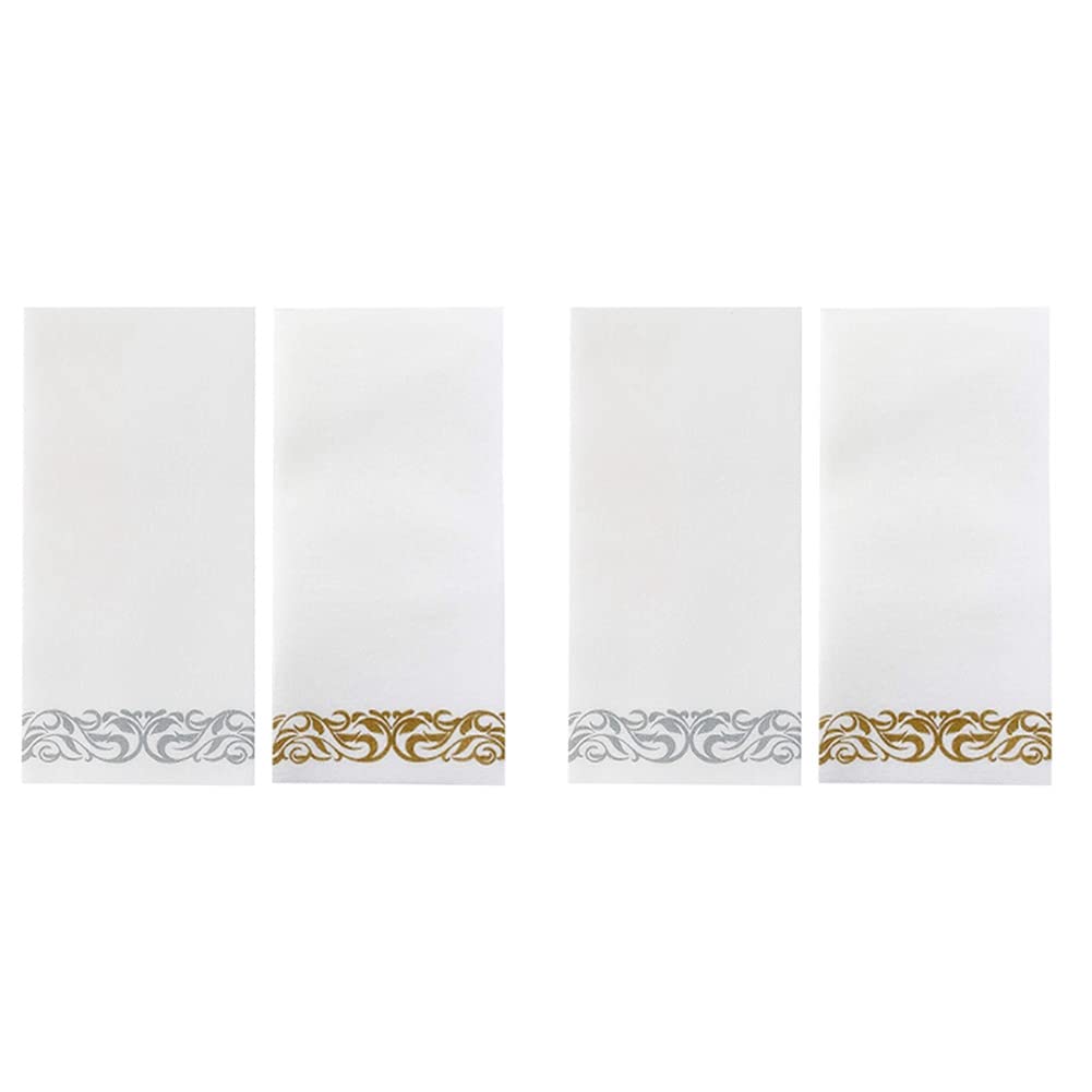 Hndhbfgrt 200Pcs Disposable Hand Towels Paper Napkin Bathroom Weddings Party Hotel Napkins Paper Soft and Absorbent Airlaid Paper