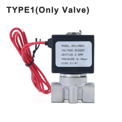 Électrovanne en acier inoxydable SS304 durable de 1/4 pouce pour air et eau