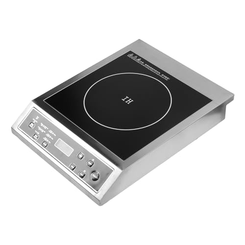 Ghzste Plaque Chauffante à Induction 3500 W Table de Cuisson à Induction Portable Facile Nettoyer Brûleur de Comptoir Multifonctionnel avec Panneau Tactile Capteur pour la Cuisson (Prise UE 220V)