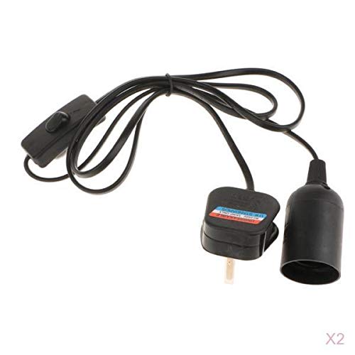 CLUB BOLLYWOOD® 2Pcs E27 Light Bulb Lamp Socket Cap Uk Ac Plug Power Cable Wire With Switch|Home & Garden | Lamps, Lighting & Ceiling Fans | Lighting Parts & Accessories2 Pieces Lamp Bulb Socket Cords-image-26