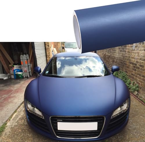 Image of WALLMATE Navy Blue Metallic Car Sticker Self Adhesive Bubble Free Vinyl Wrap for Car, Scooty, Cycle, Bike and Other Vihicle Interior & Exterior Decoration (Navy Blue Metallic, 20X120 in)