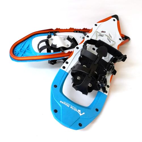 Prairie House スノーシュー リフター付き 25インチ 適合荷重:〜90kg 適合サイズ22.0cm?37.0cm対応(ブーツ可) アルミ製 軽量 メンズ レディース 収納袋 オレンジ XO851 (ブルー)