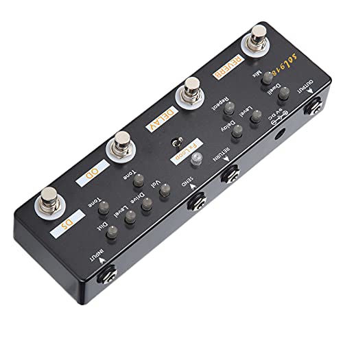 Pédale d'effet guitare 5 modes avec réglage true bypass en métal
