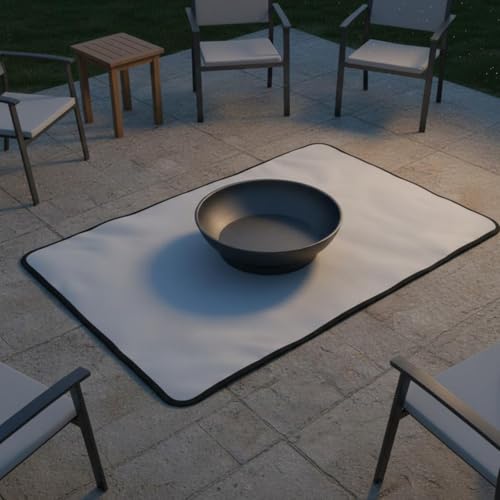 Ziociura Fire Resistant Pad Grill Mat Fireproof Mat Heat Silicone Coated Fiberglass Oil and Suitable for Backyard barbecues Camping Trips Patio fire Gatherings Home Decoration, Grey, 127-97cm - Image 6