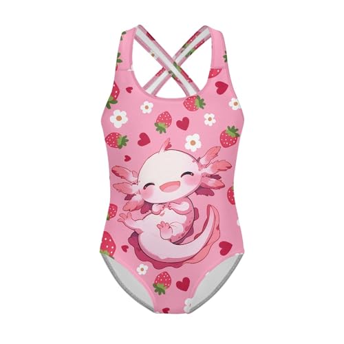 Image of INSTANTARTS Girls One Piece Swimwear Sleeveless Crossback Swimsuits