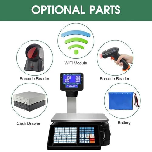 Báscula Digital Comercial con Impresora y Pantalla LCD miniatura 3